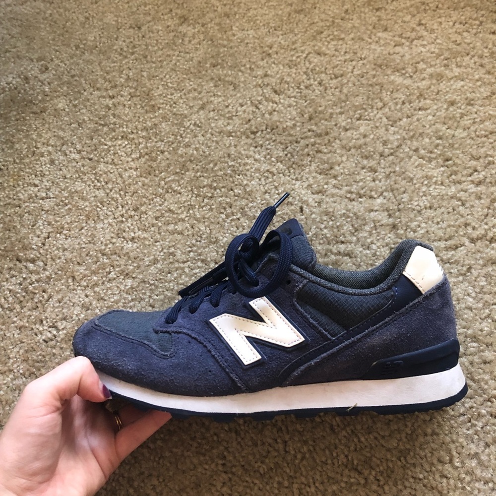 Dark blue new balance shoes